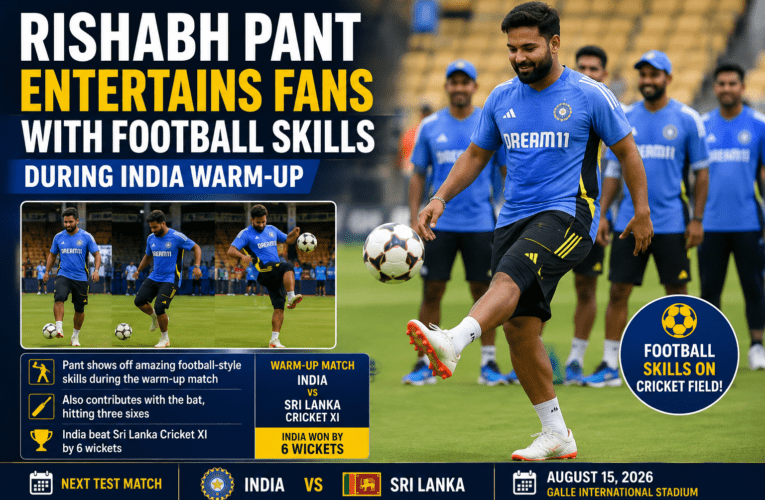 Rishabh Pant Entertains Fans With Football Skills During India Warm-Up Match