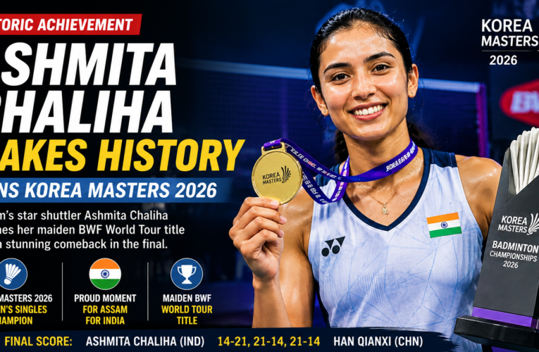 Ashmita Chaliha Makes History, Wins Maiden BWF World Tour Title at Korea Masters 2026